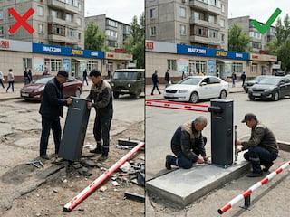 Особенности установки шлагбаума