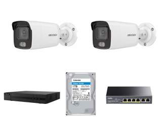 Комплект на две камеры и регистратор с PoE коммутатором 2047G2+104mh-c+fs1006p
