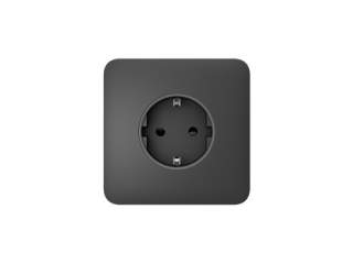 Ajax SoloCover (basic) графитовая фронтальная панель для розетки Ajax Outlet (basic) [type F]