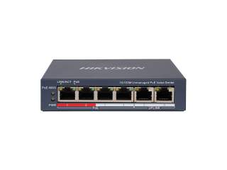 4-портовый PoE коммутатор Hikvision DS-3E0106P-E/M(B)