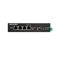 Индустриальный 4-портовый PoE коммутатор Hikvision DS-3T0506HP-E/HS