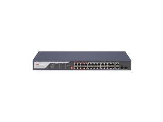 26-портовый неуправляемый PoE коммутатор Hikvision DS-3E0326P-E(C)