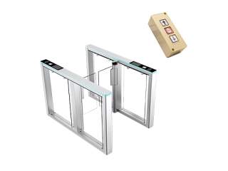 Скоростной турникет с распашными створками ZKTeco Comet S-1200 + пульт TPB-03