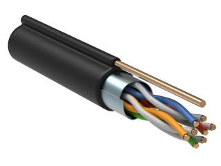 Сетевой кабель LC3-C5E04-359 F/UTP кат.5E 4х2х24AWG solid LDPE с троссом   
