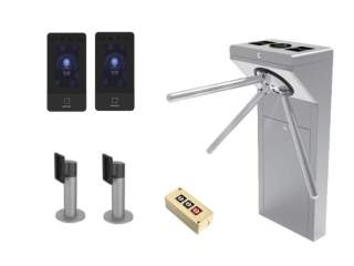 Турникет ZKTeco TS1000 Plus с терминалами Hikvision DS-K1T342MX-E1 с распознаванием лиц