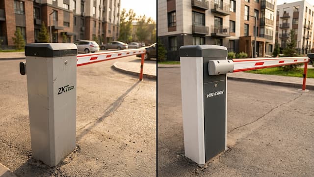 Шлагбаум во дворе